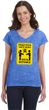 Practice Safe Hugs Social Distance Ladies Fit V-Neck T-Shirt