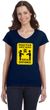 Practice Safe Hugs Social Distance Ladies Fit V-Neck T-Shirt