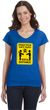 Practice Safe Hugs Social Distance Ladies Fit V-Neck T-Shirt