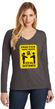 Practice Safe Hugs Social Distance Ladies Long Sleeve V-Neck T-Shirt