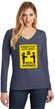 Practice Safe Hugs Social Distance Ladies Long Sleeve V-Neck T-Shirt