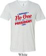 Presidential Election Shirt No One For President Mens Tri Blend V-neck