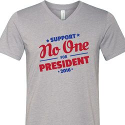 Presidential Election Shirt No One For President Mens Tri Blend V-neck