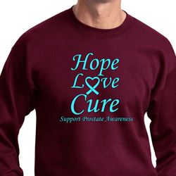 Prostate Cancer Awareness Hope Love Cure Sweatshirt