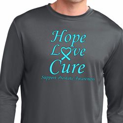 Prostate Cancer Hope Love Cure Dry Wicking Long Sleeve