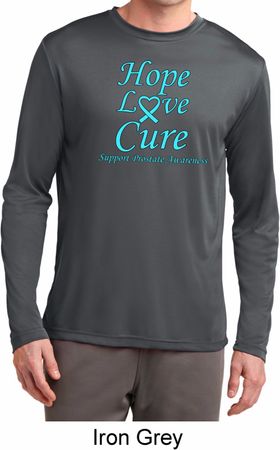 Prostate Cancer Hope Love Cure Dry Wicking Long Sleeve