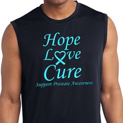 Prostate Cancer Hope Love Cure Dry Wicking Sleeveless Shirt