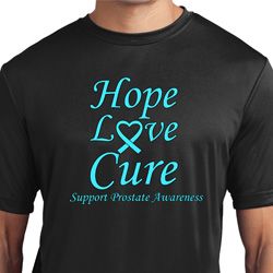 Prostate Cancer Hope Love Cure Dry Wicking T-Shirt