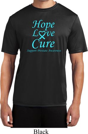 Prostate Cancer Hope Love Cure Dry Wicking T-Shirt