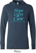 Prostate Cancer Hope Love Cure Lightweight Hoodie