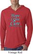 Prostate Cancer Hope Love Cure Lightweight Hoodie Tee