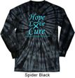 Prostate Cancer Hope Love Cure Long Sleeve Tie Dye Shirt