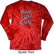 Prostate Cancer Hope Love Cure Long Sleeve Tie Dye Shirt