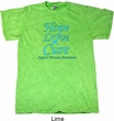 Prostate Cancer Hope Love Cure Mineral Tie Dye T-shirt