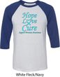 Prostate Cancer Hope Love Cure Raglan Shirt