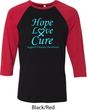 Prostate Cancer Hope Love Cure Raglan Shirt