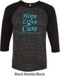 Prostate Cancer Hope Love Cure Raglan Shirt