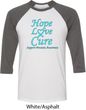 Prostate Cancer Hope Love Cure Raglan Shirt