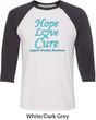 Prostate Cancer Hope Love Cure Raglan Shirt