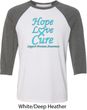 Prostate Cancer Hope Love Cure Raglan Shirt