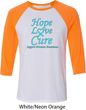 Prostate Cancer Hope Love Cure Raglan Shirt