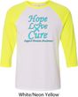 Prostate Cancer Hope Love Cure Raglan Shirt