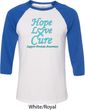 Prostate Cancer Hope Love Cure Raglan Shirt