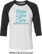 Prostate Cancer Hope Love Cure Raglan Shirt