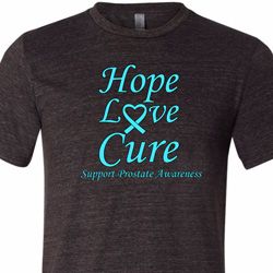 Prostate Cancer Hope Love Cure Tri Blend Tee