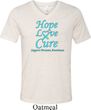 Prostate Cancer Hope Love Cure Tri Blend V-neck