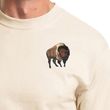 Proud Buffalo Patch Mens Shirt - Natural Color Wildlife Tee