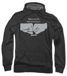 Psych Hoodie Sweatshirt Fist Bump Charcoal Adult Hoody Sweat Shirt