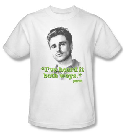 Psych Shirt Both Ways Adult White Tee T-Shirt
