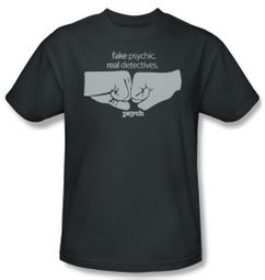 Psych Shirt Fist Bump Adult Charcoal Tee T-Shirt