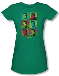 Psych Shirt Juniors Squared Kelly Green Tee T-Shirt