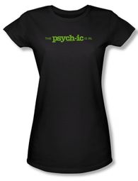 Psych Shirt Juniors The Psychic Is In Black Tee T-Shirt