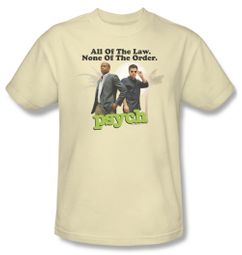 Psych Shirt Palm Trees Adult Cream Tee T-Shirt