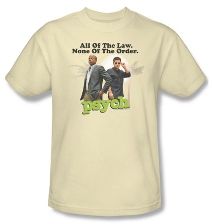 Psych Shirt Palm Trees Adult Cream Tee T-Shirt