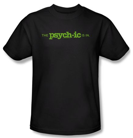 Psych Shirt The Psychic Is In Adult Black Tee T-Shirt