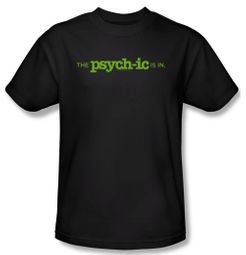 Psych Shirt The Psychic Is In Adult Black Tee T-Shirt