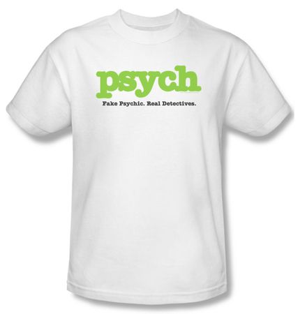 Psych Shirt Title Adult White Tee T-Shirt