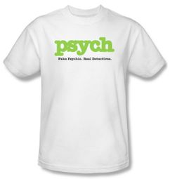 Psych Shirt Title Adult White Tee T-Shirt