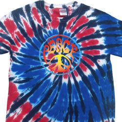 Psychedelic Peace Patriotic Tie Dye Shirt Psychedelic Peace Patriotic Tie Dye Shirt