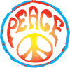 PSYCHEDELIC PEACE Symbol Sign Juniors Size Fitted T-shirt Tee