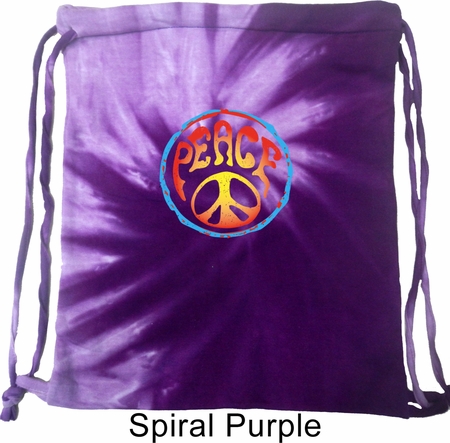 Psychedelic Peace Tie Dye Bag