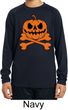 Pumpkin Skeleton Kids Dry Wicking Long Sleeve Shirt