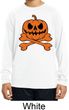 Pumpkin Skeleton Kids Dry Wicking Long Sleeve Shirt