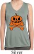 Pumpkin Skeleton Ladies Sleeveless Moisture Wicking Shirt