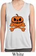Pumpkin Skeleton Ladies Sleeveless Moisture Wicking Shirt