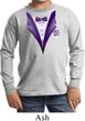 Purple Tuxedo Kids Long Sleeve Shirt